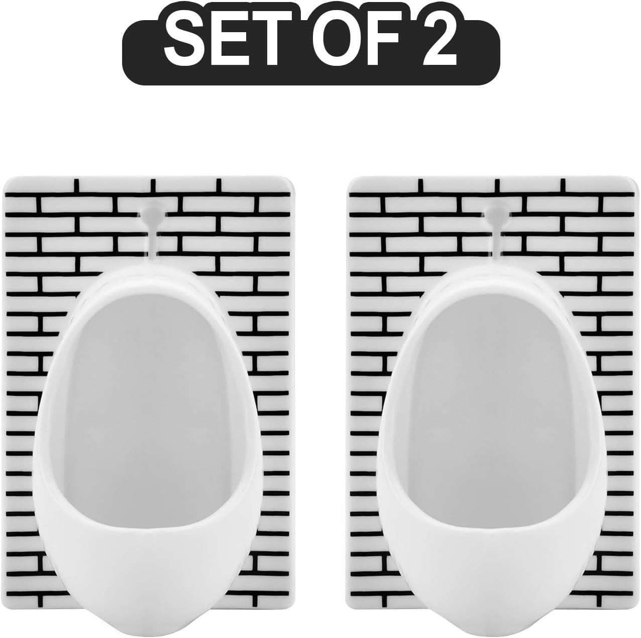 White Elephant Gifts for Adults: Urinal Shot Glasses Set of 2 Odd Funny Gag Gift