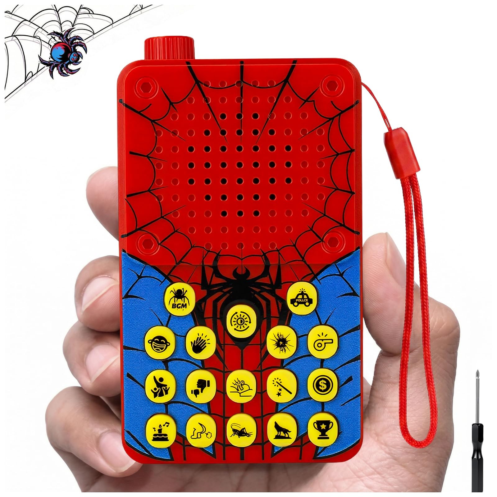 ZDCZ Sound Effects Machine – 16 Hilarious Sounds Prank Noise Maker Small, Red