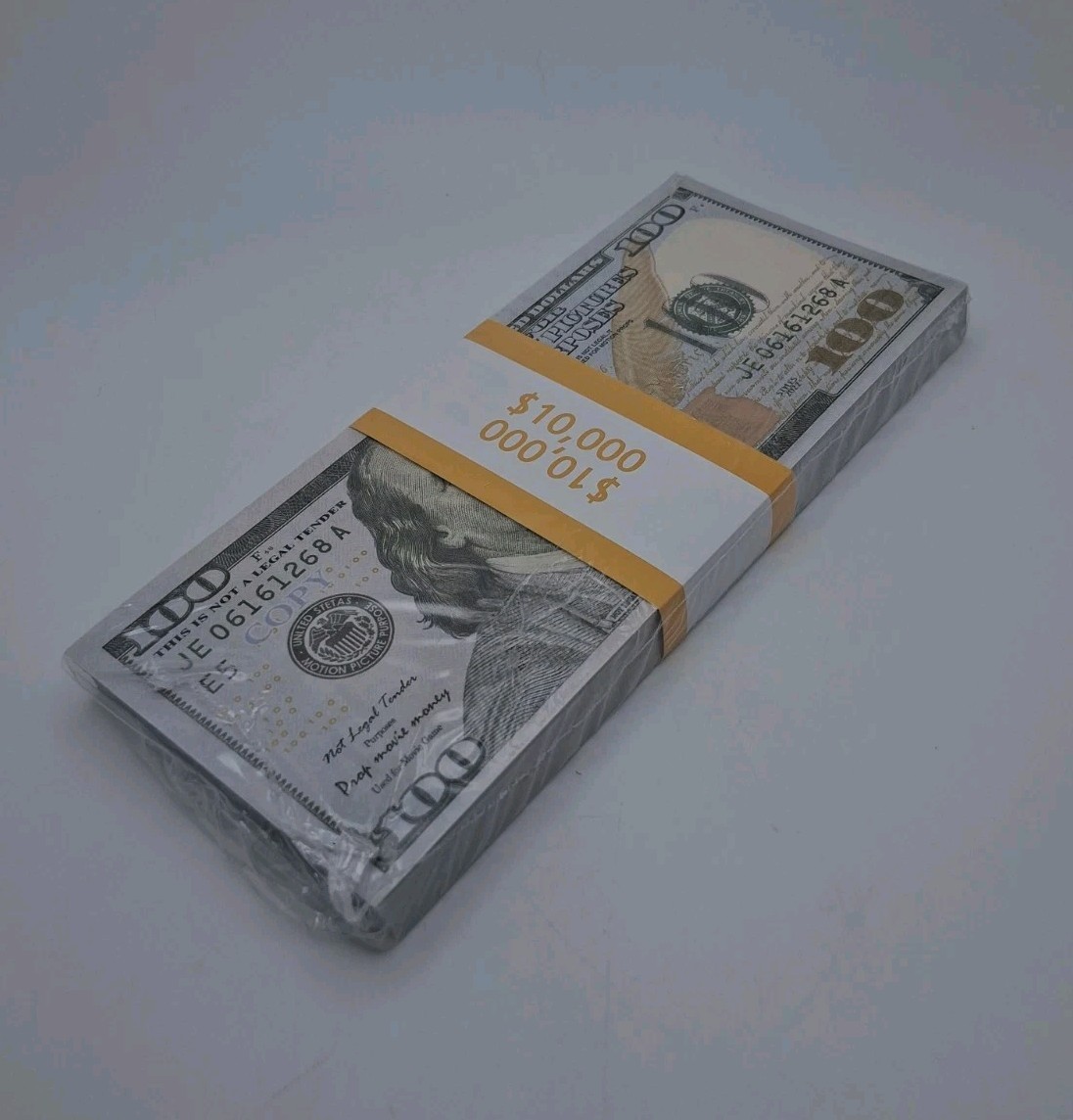 $100 Dollar Bills Prop Motion Picture Money $10,000 Dollars Total FAKE USA SHIP