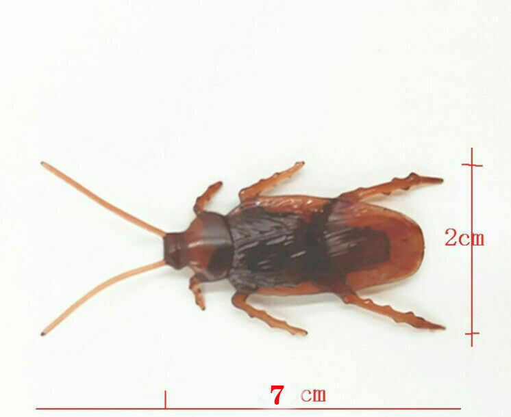 Realistic Fake Cockroaches Prank Toys 40pcs Creepy Creature Bugs Gag Party Joke