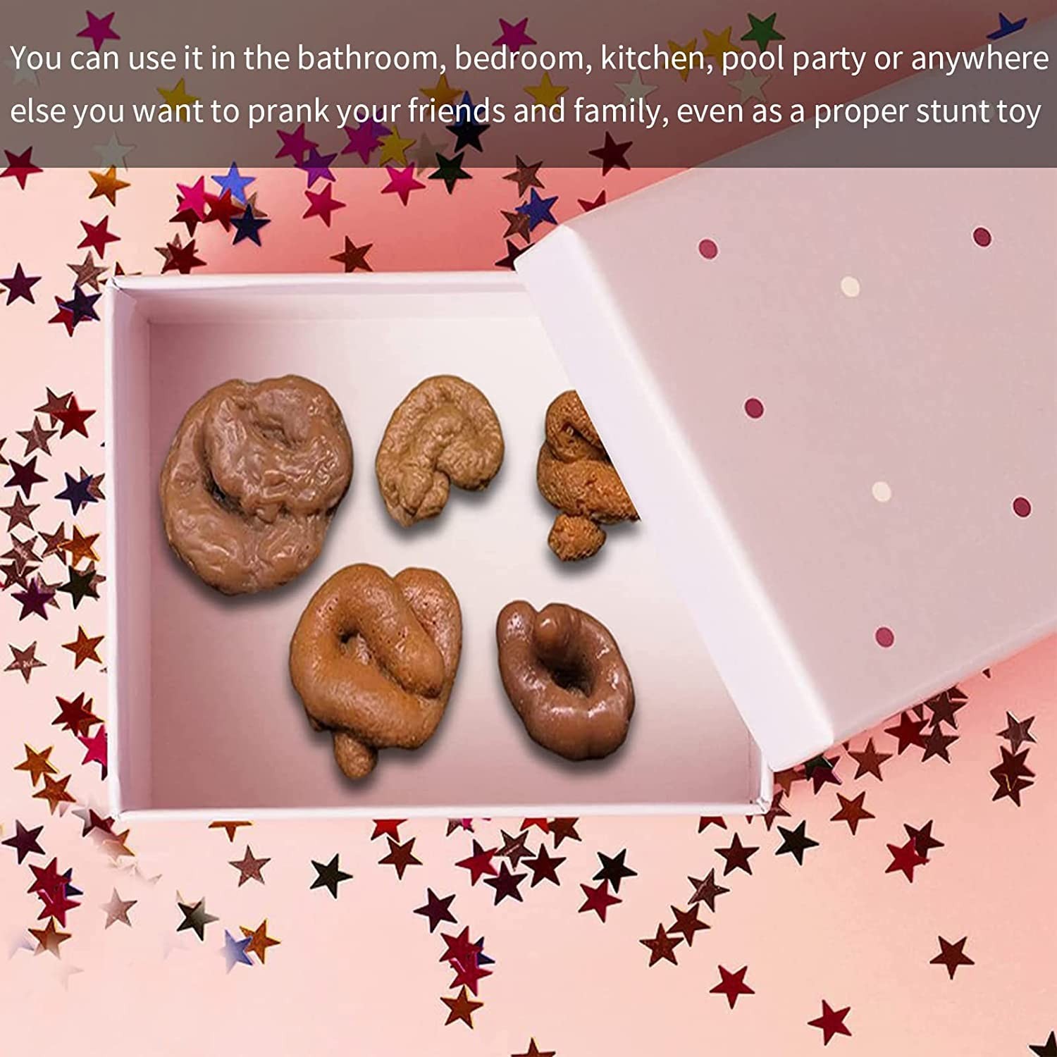 6 Pieces Realistic Fake Poop Fake Poop Novelty Floating Fake for April Fool’s…