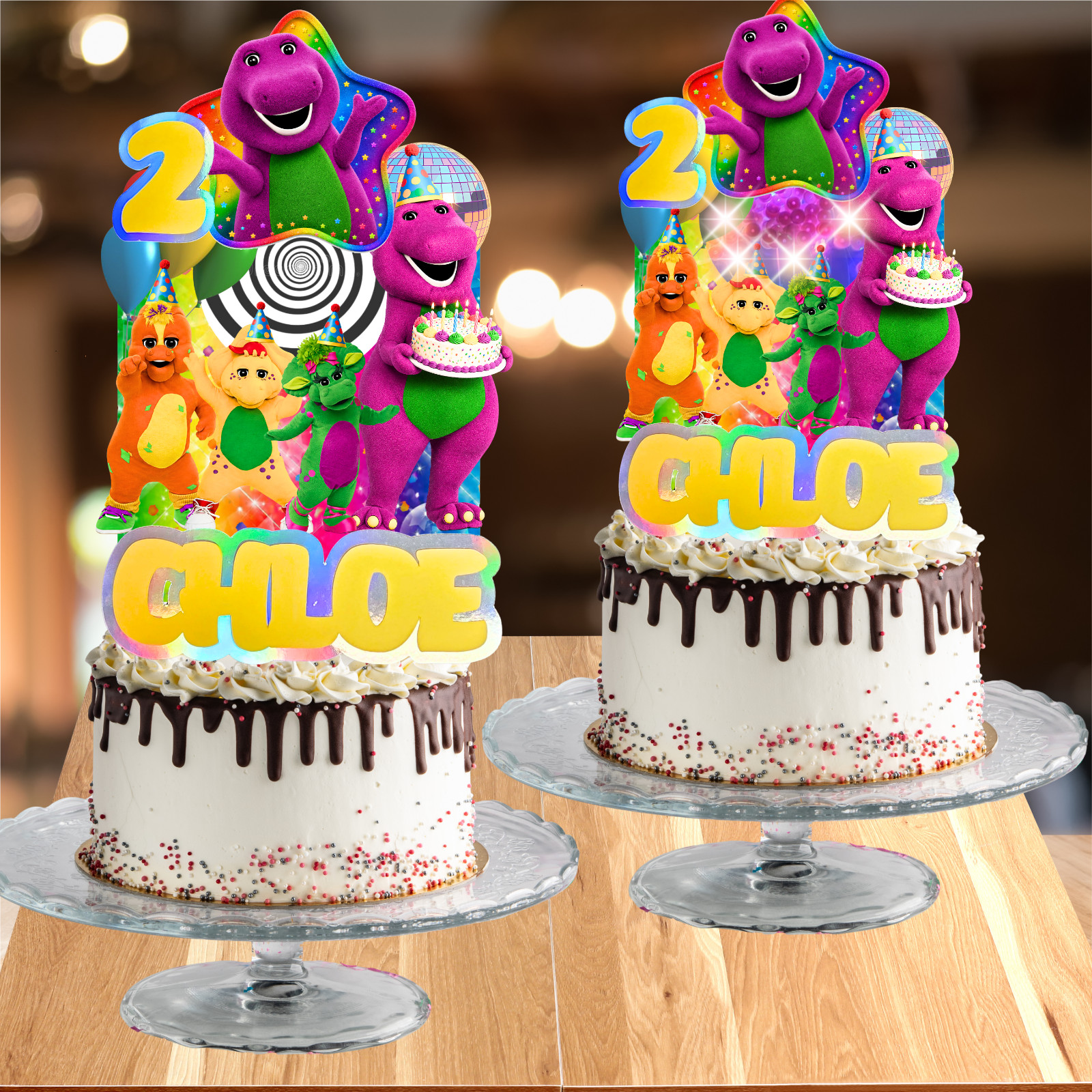 BARNEY cake birthday party decorations decor theme idea supplies BALLOON CUPCAKE