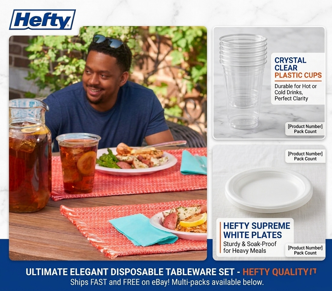 Hefty Supreme Foam Disposable Lunch Plates 8 7/8″ 250 ct