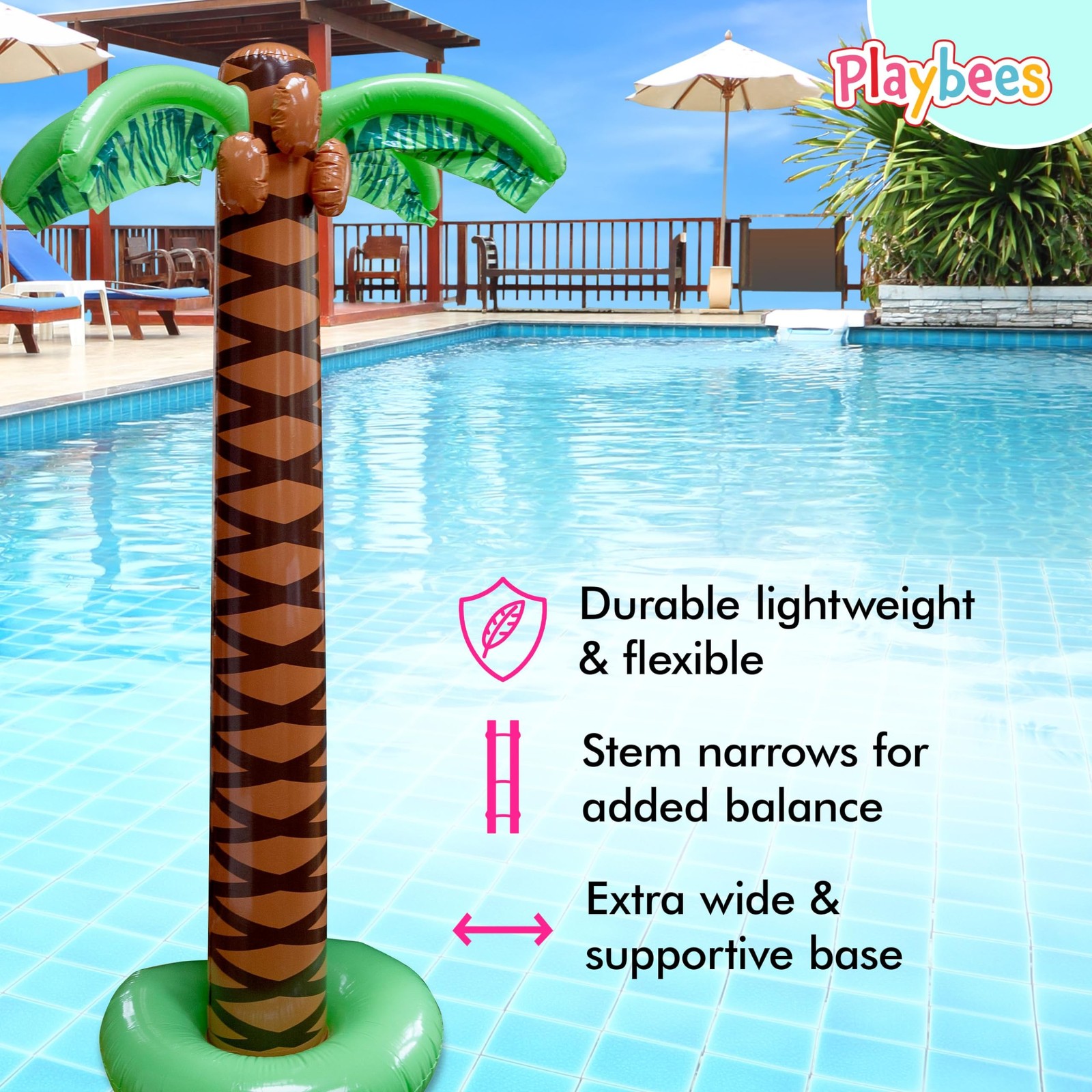 Giant Inflatable Palm Tree 6 Foot – 4PK – Beach Party Decorations for Summer …