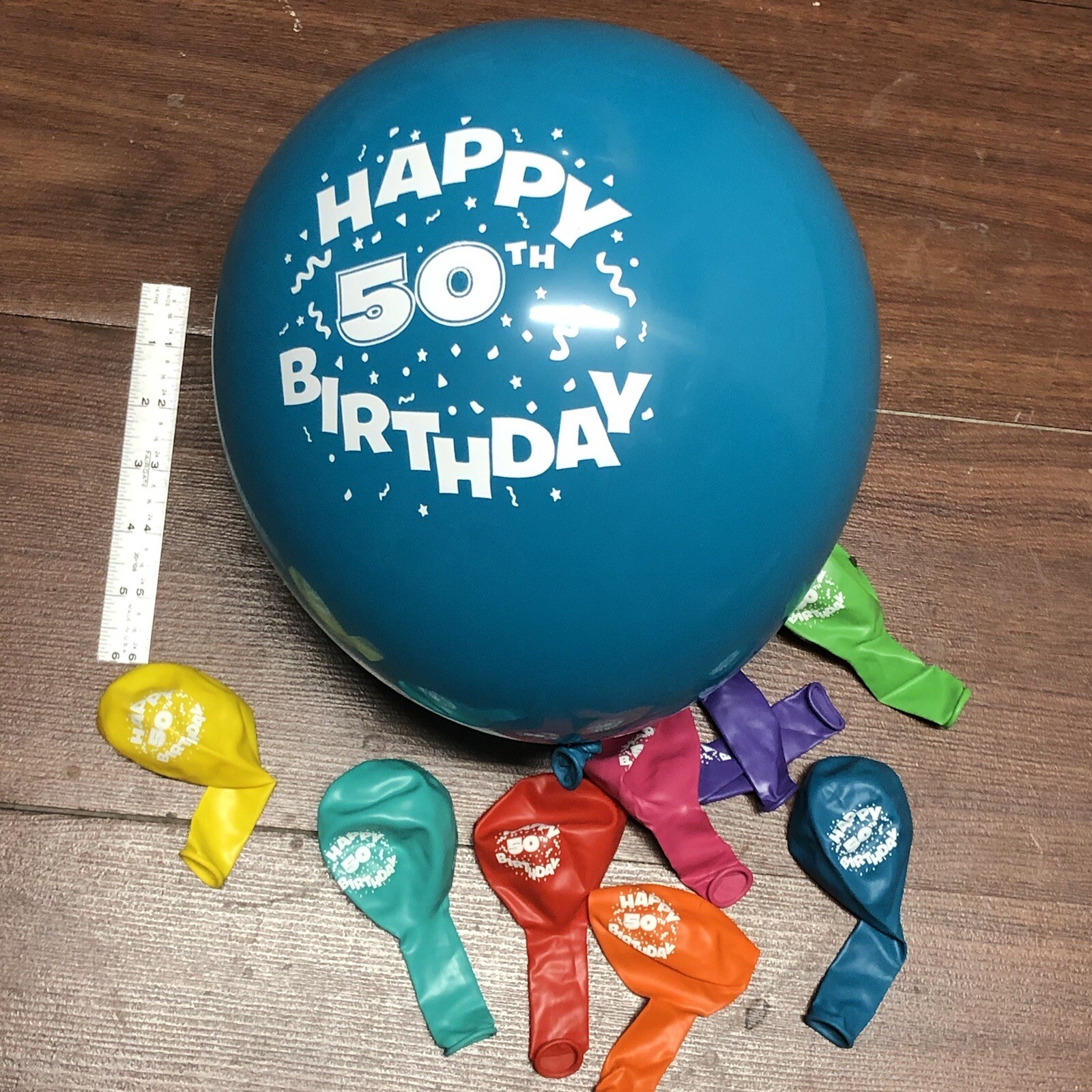 Happy 50th Birthday Latex Balloons 12in Party Supplies ~ 50ct Bulk Pack Assorted