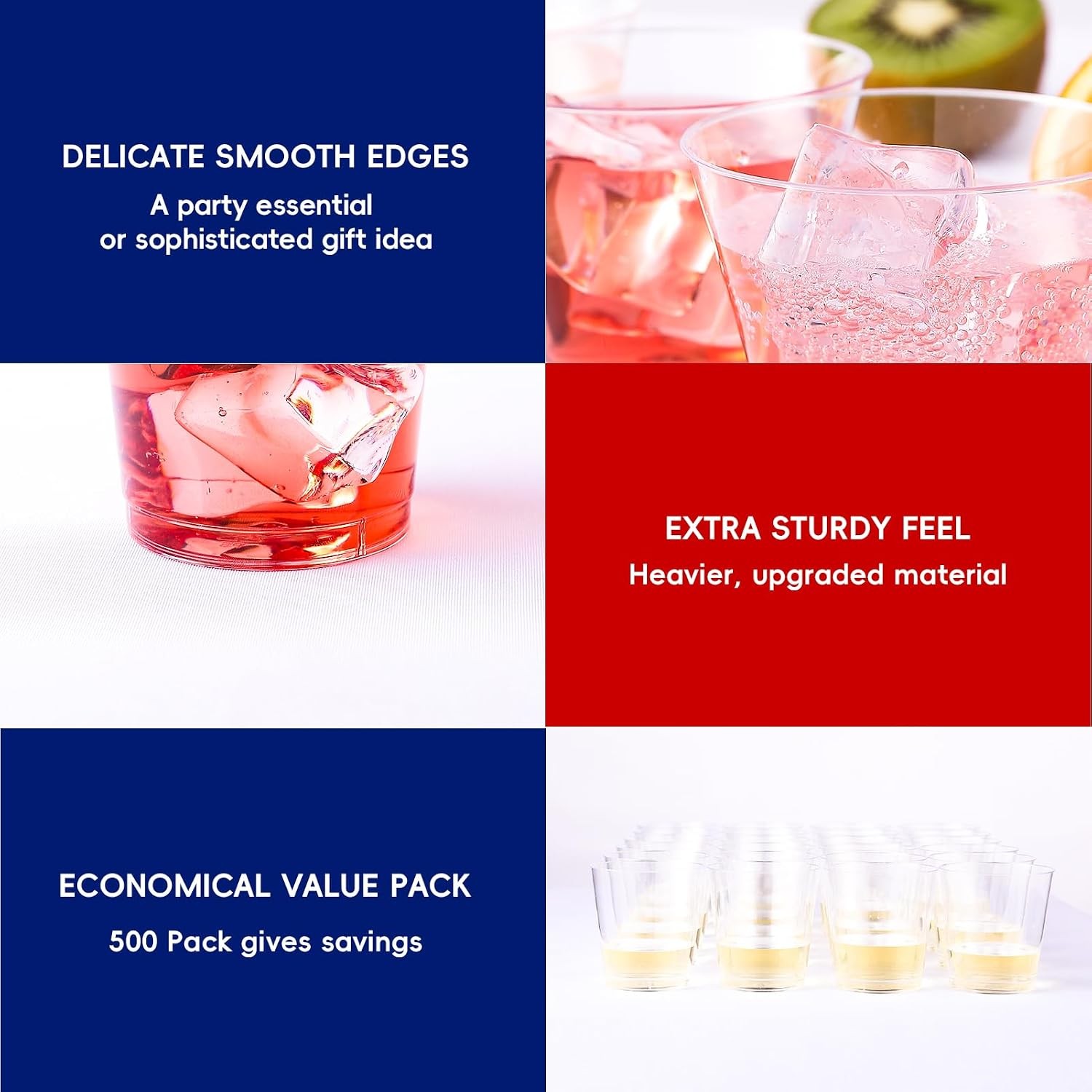 500 Pack Plastic Shot Glasses 1 oz Disposable Cups 1 Ounce Tasting Cups Party