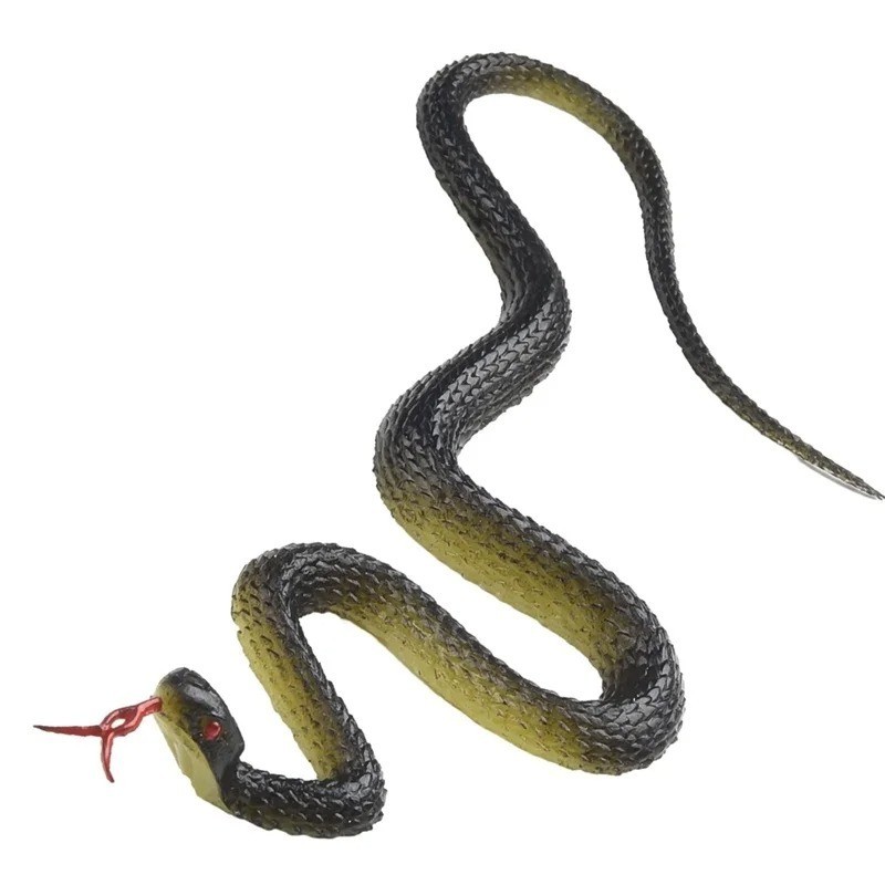 Fake Rubber Snake Toy, 45cm Realistic Prank Trick Toy With Tongue Stick Out, Per