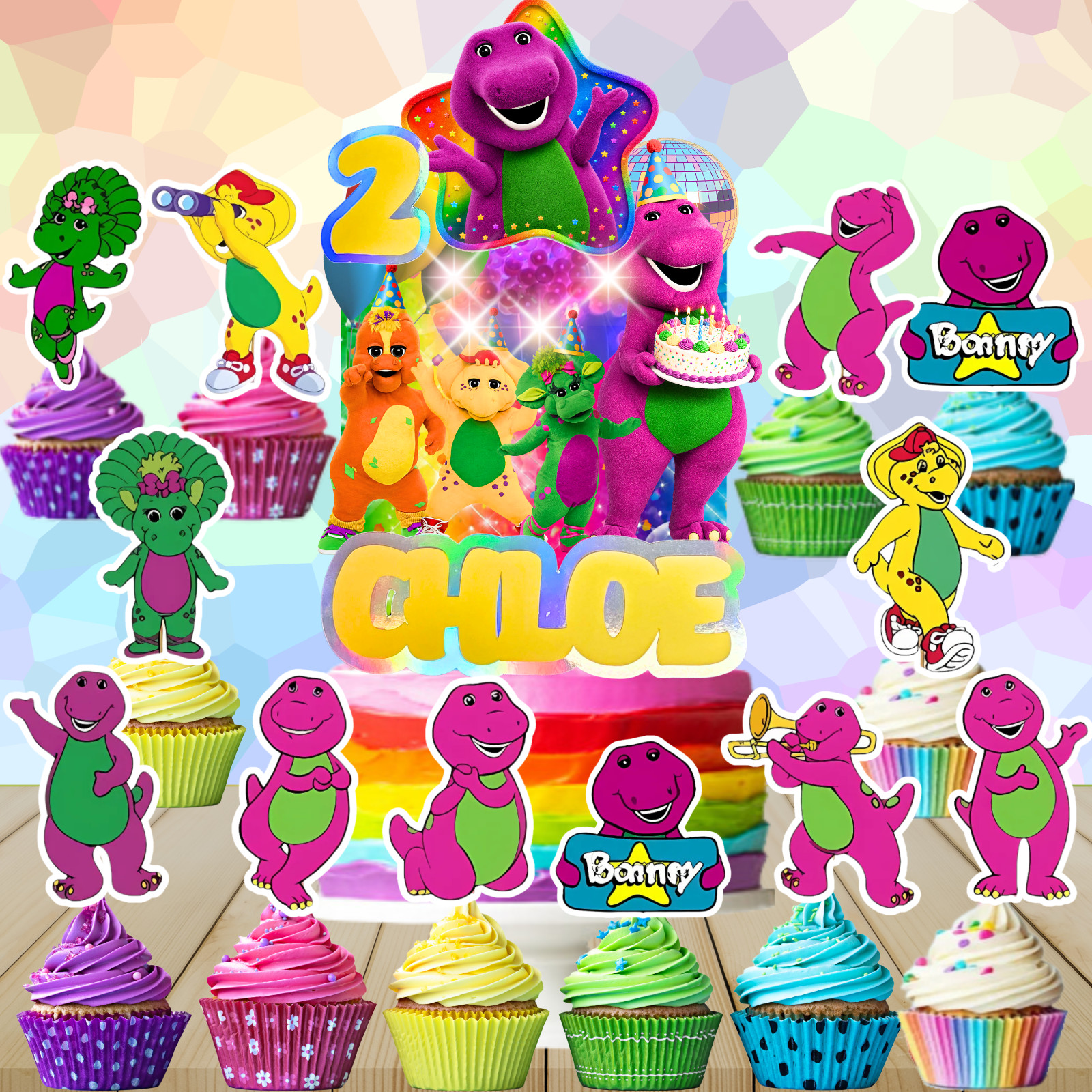 Barney happy birthday party supplies favor centerpiece decoration event theme