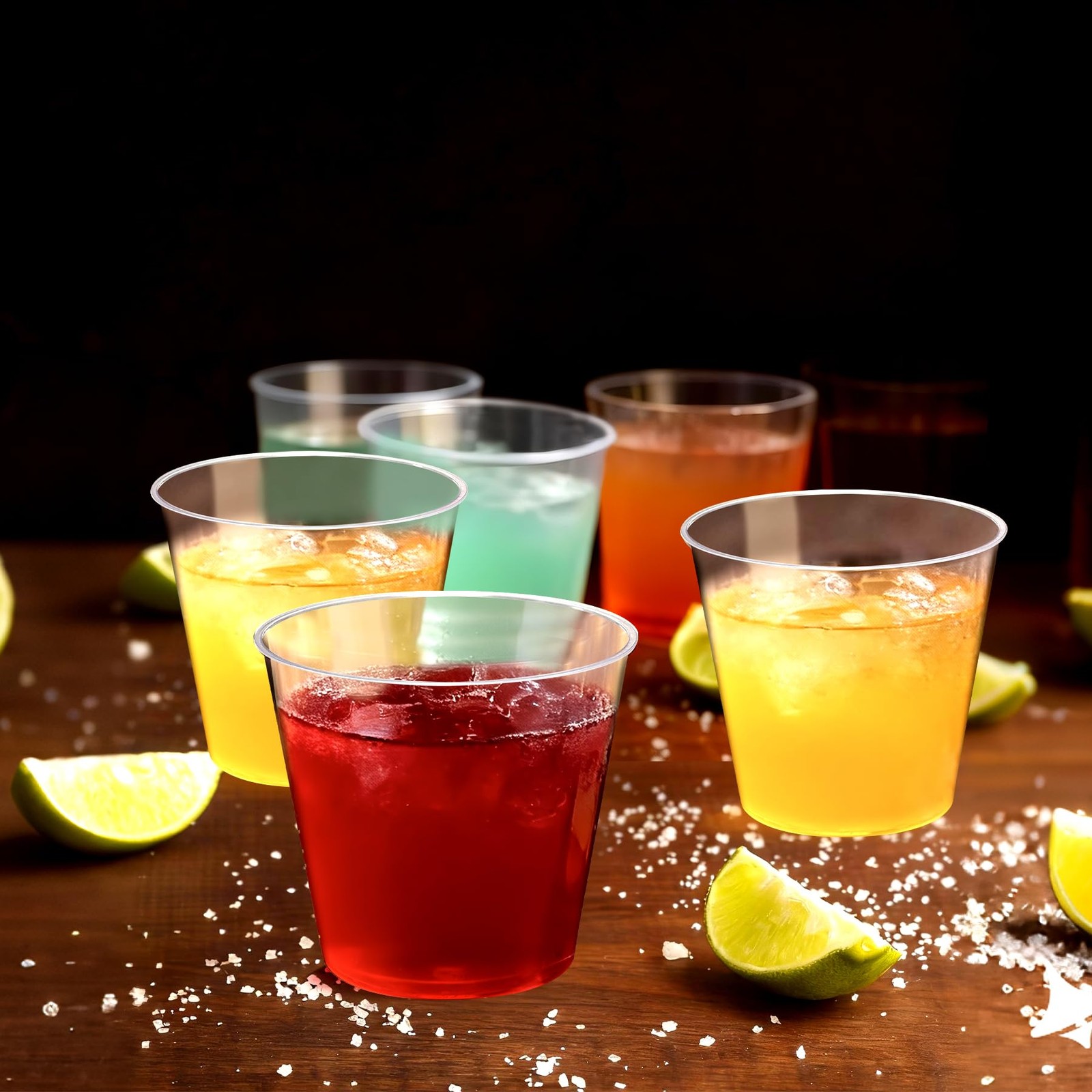 Shot Glasses, 500 Counts 1OZ. Disposable Plastic, Clear, Crack Proof, 1.0 Ounces