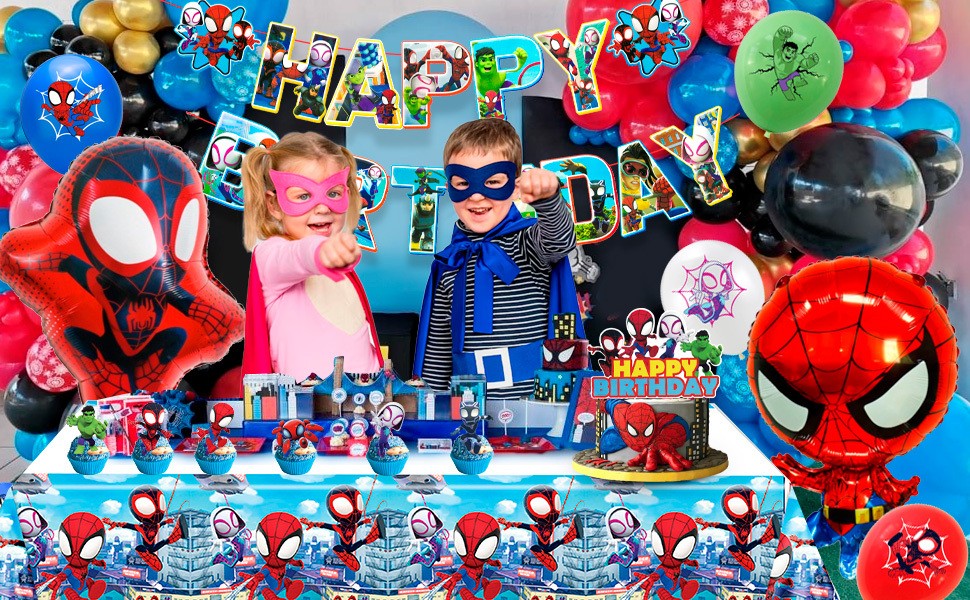 Marvel Spiderman and His Amazing Friends Birthday Party Decoration Boys Balloons