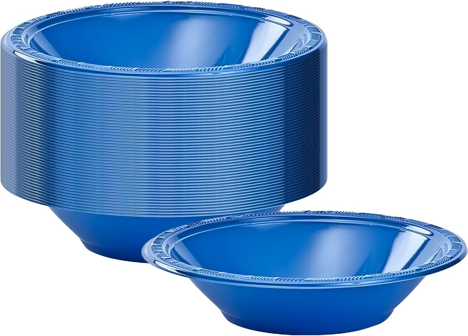 Round Plastic, 15 Oz. Bowl, Blue