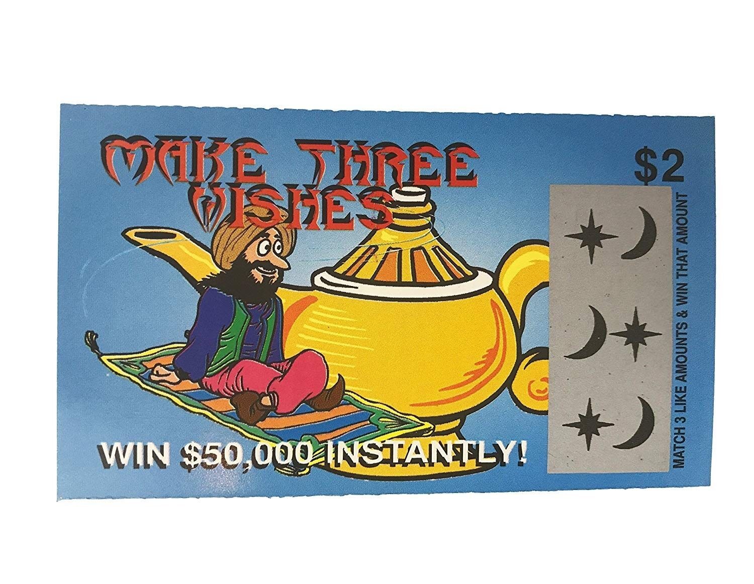 100 Fake Lotto Lottery Tickets Prank Joke – Funny Novelty Gag Joke