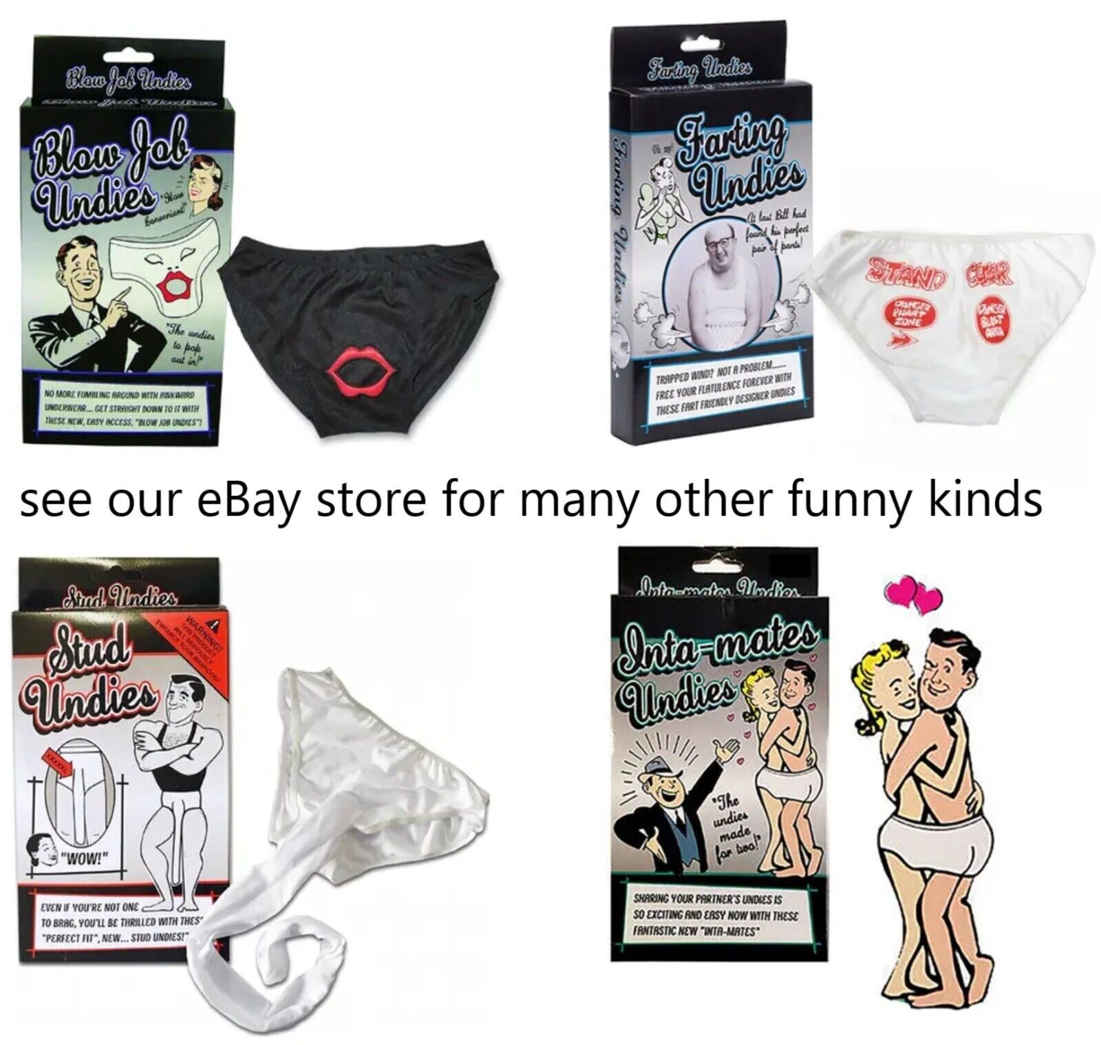 Undies For Two – Adult Sharing Underwear – GaG Joke Novelty Gift