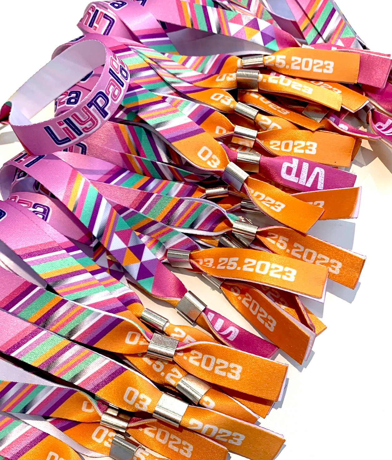 Personalised Party Event Wristbands – Customised Festival Fabric Wristbands