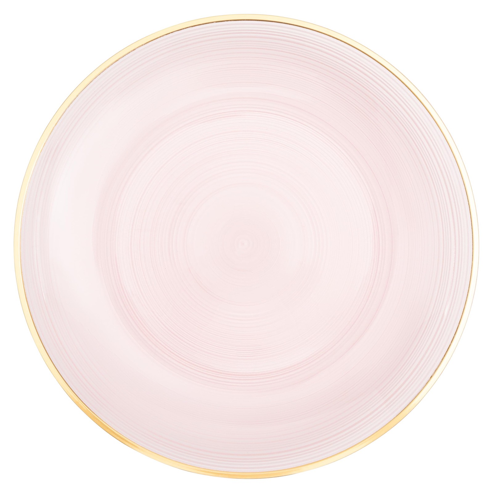 32 Pieces Crystal Design Plastic Plates Combo Pack 7 inch and 10 inch Gold Ri…