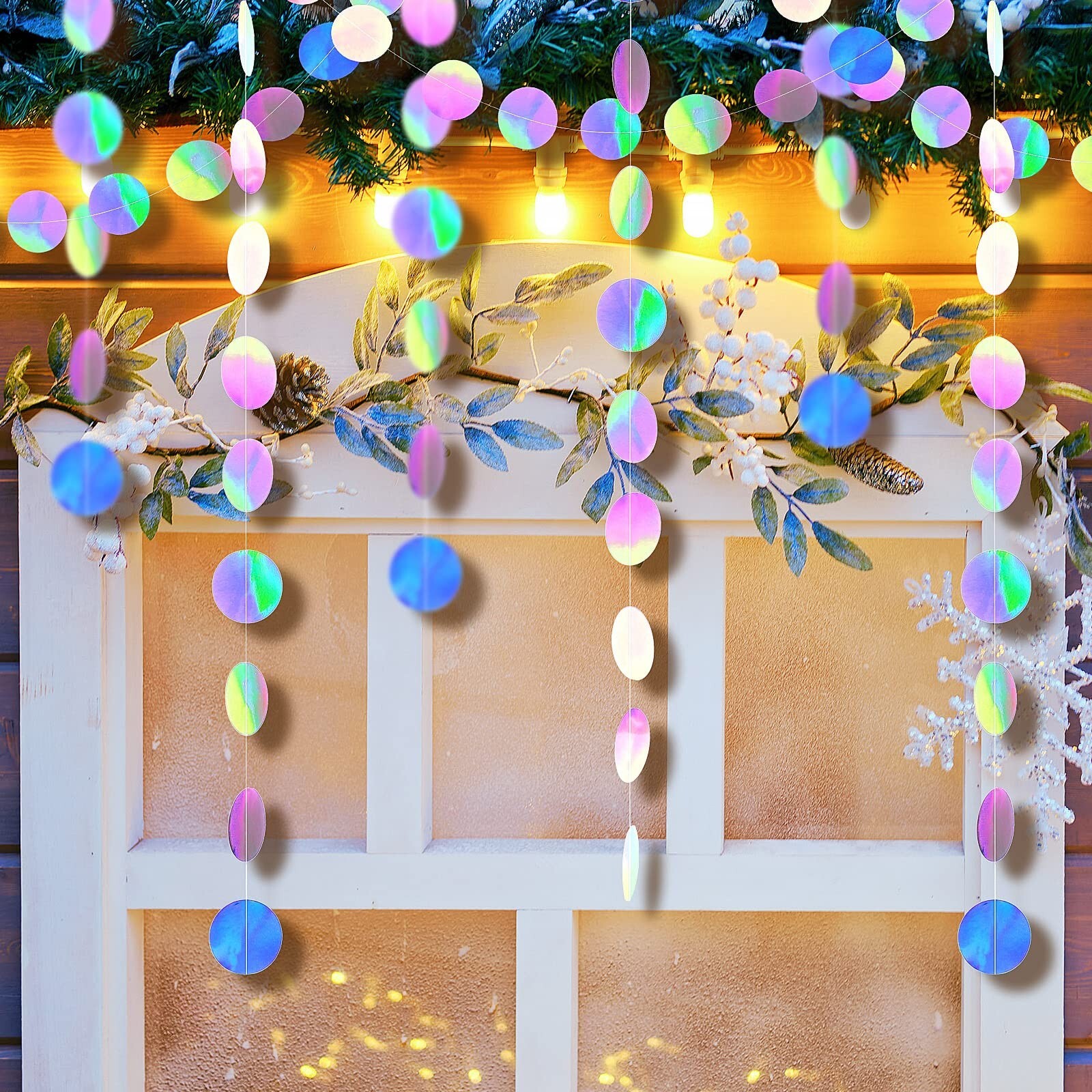 10 Pcs Glitter Iridescent Jellyfish Hanging for Under The Sea Party Decorations