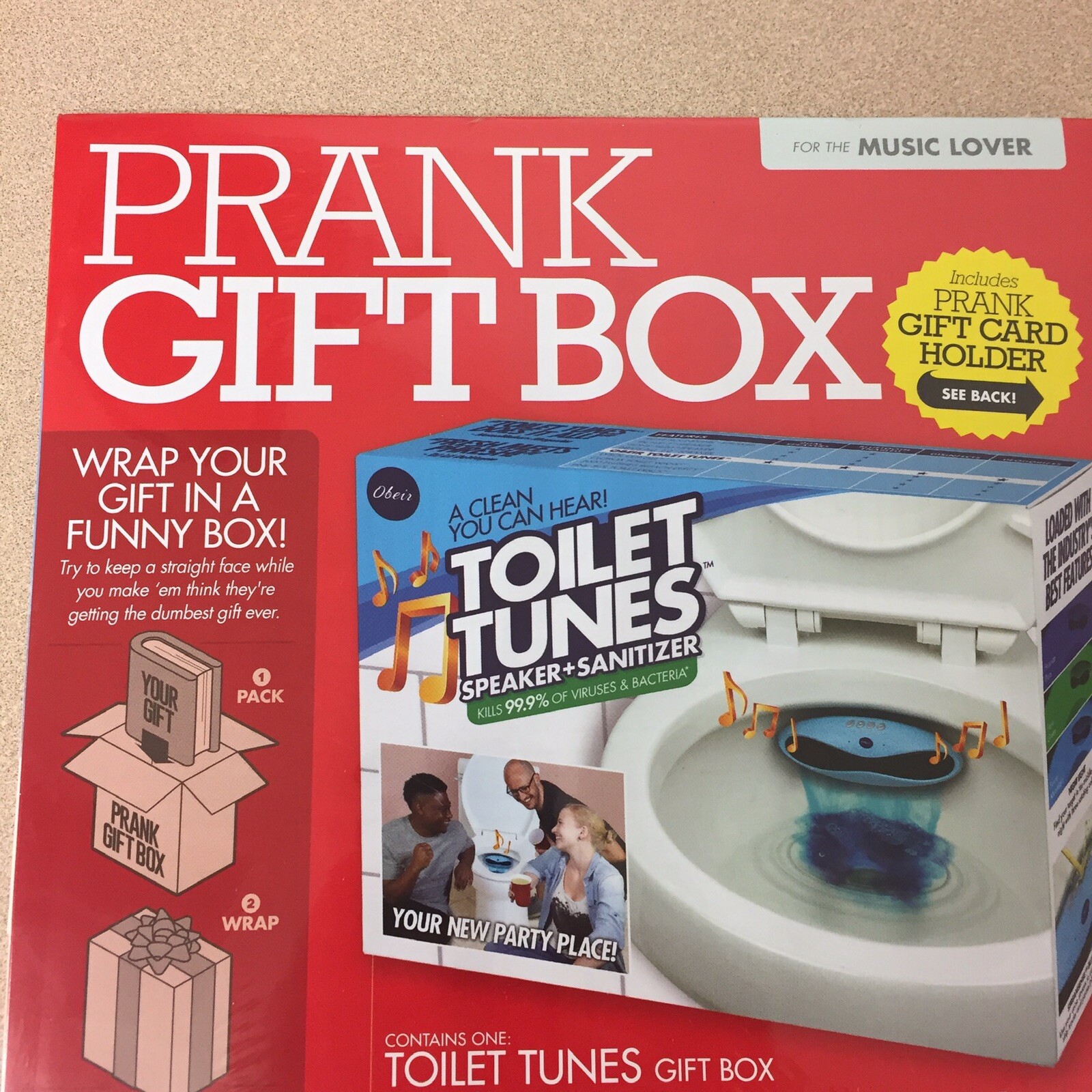 Prank “toilet Tunes” Wrap Your Real Gift in a Prank Funny Gag Joke Gift Box