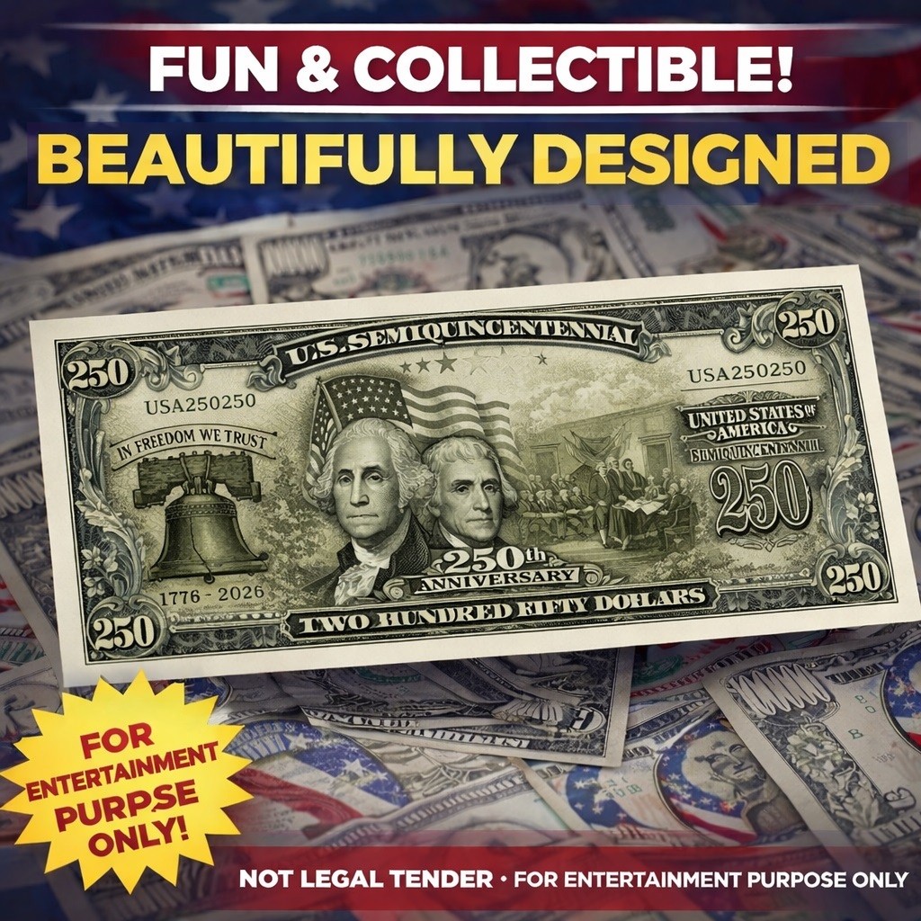 10 U.S. Semiquincentennial 250th Anniversary Commemorative Money Bill Banknote💵
