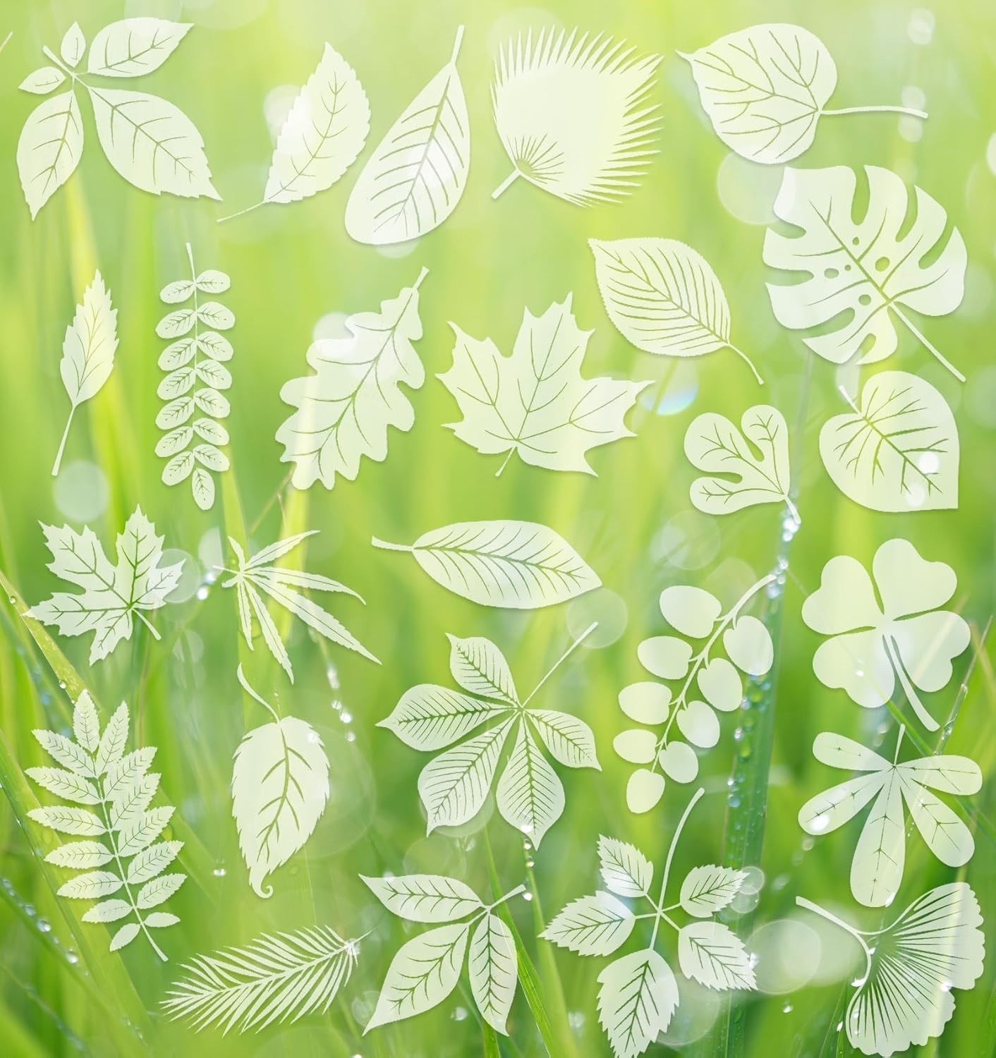 Window Clings for Birds, 26 Pcs Decals to Prevent Bird Strikes Clear