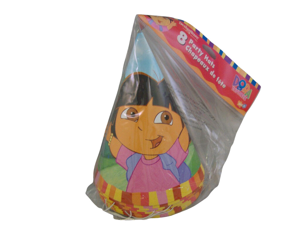 DORA THE EXPLORER PARTY HATS 8 Pk – LOT OF 2 PACKAGES – PARTY SUPPLIES