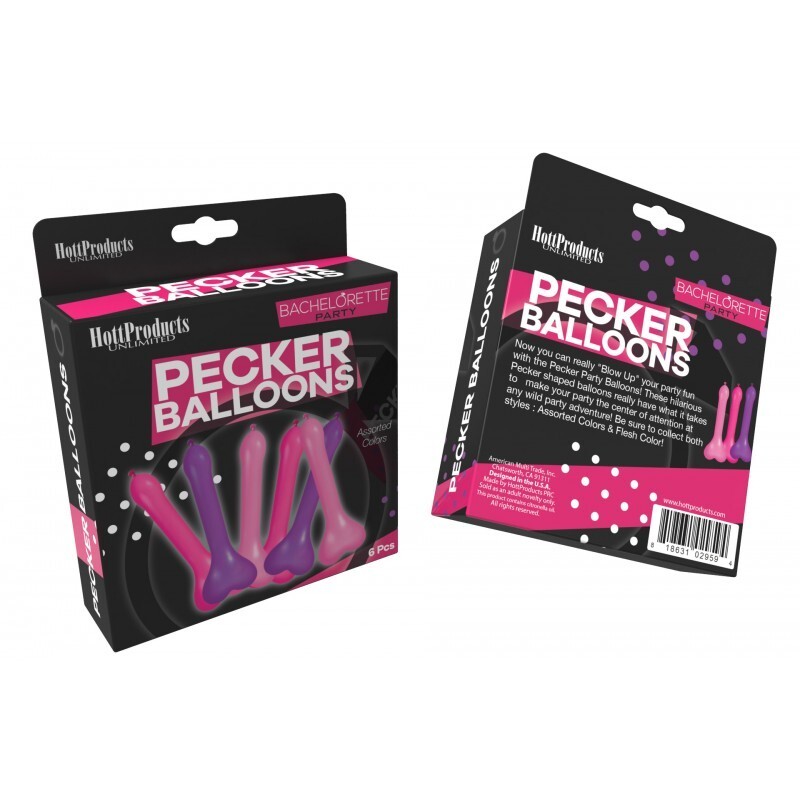 Bachelorette Party 6pc Adult Pecker Balloons by Hott Products