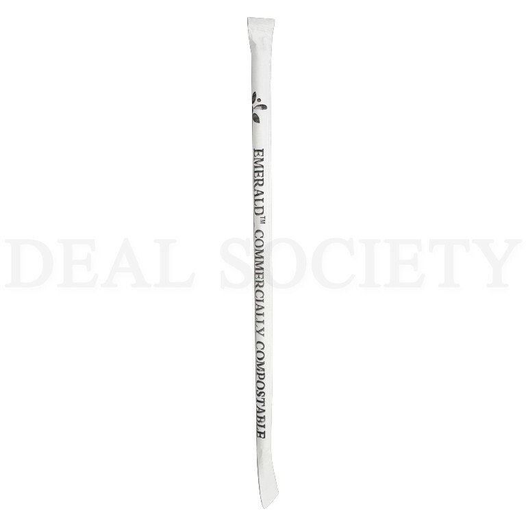 Emerald 100% Compostable Eco Straws 400 Count Each Lot of 4