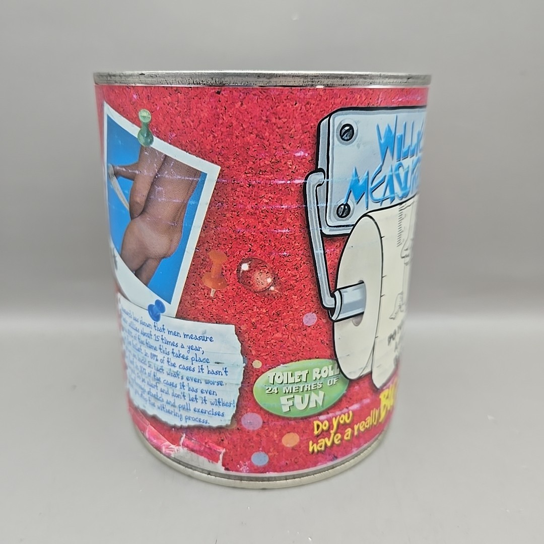 NEW Willie Measurer Novelty 24 Meter Ruler Toilet Paper Roll In Sealed Can