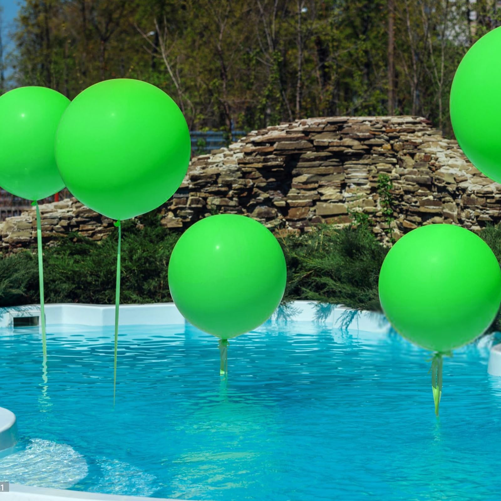 Giant Green Balloons 36 Inch Large Latex 9 Pcs Jumbo Balloons Bulk Party