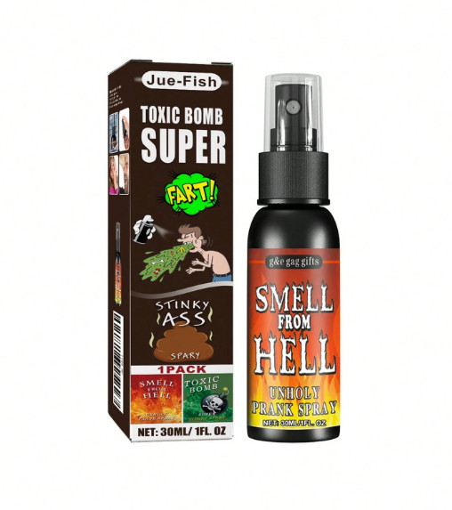 Extreme Stinky Toxic Bomb Super Fart Spray 30ml, Gag Gift Pack.
