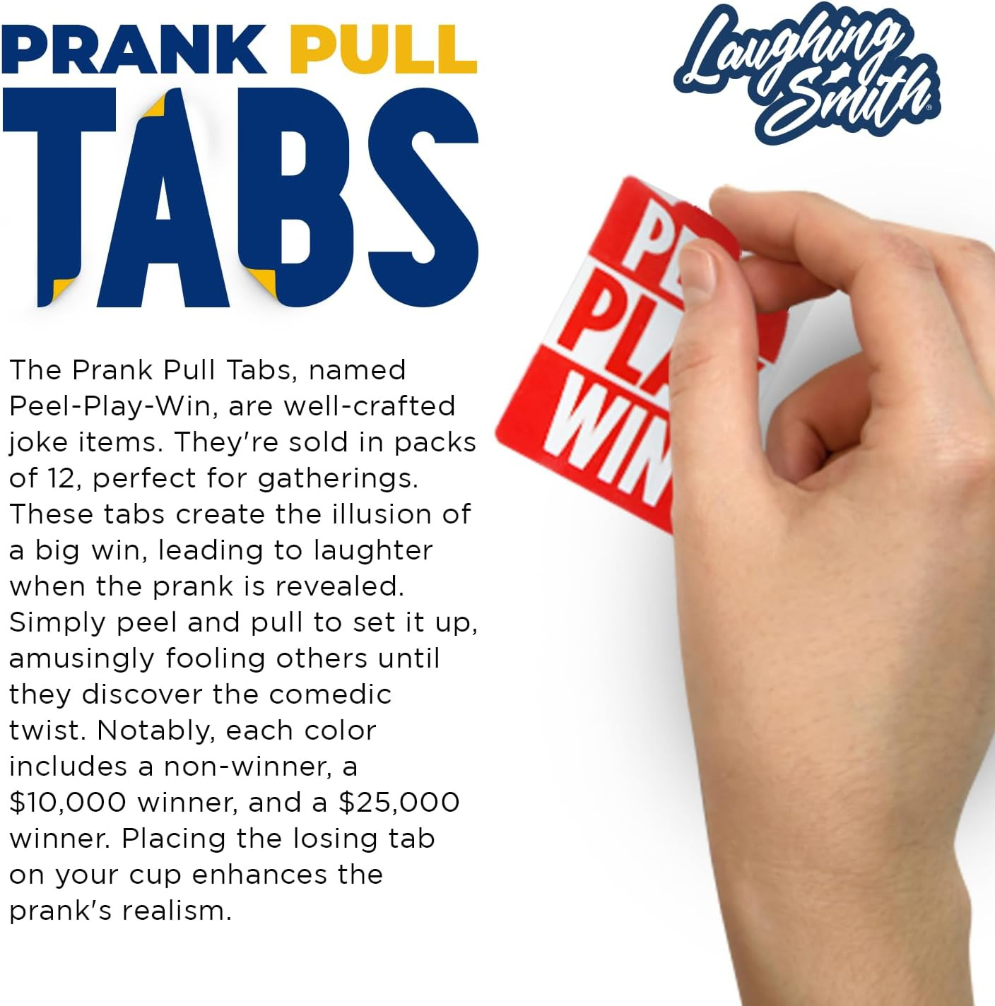 12 X Peel-Play-Win Prank Lottery Ticket – Fake Lottery Tickets and Prank Gag Scr