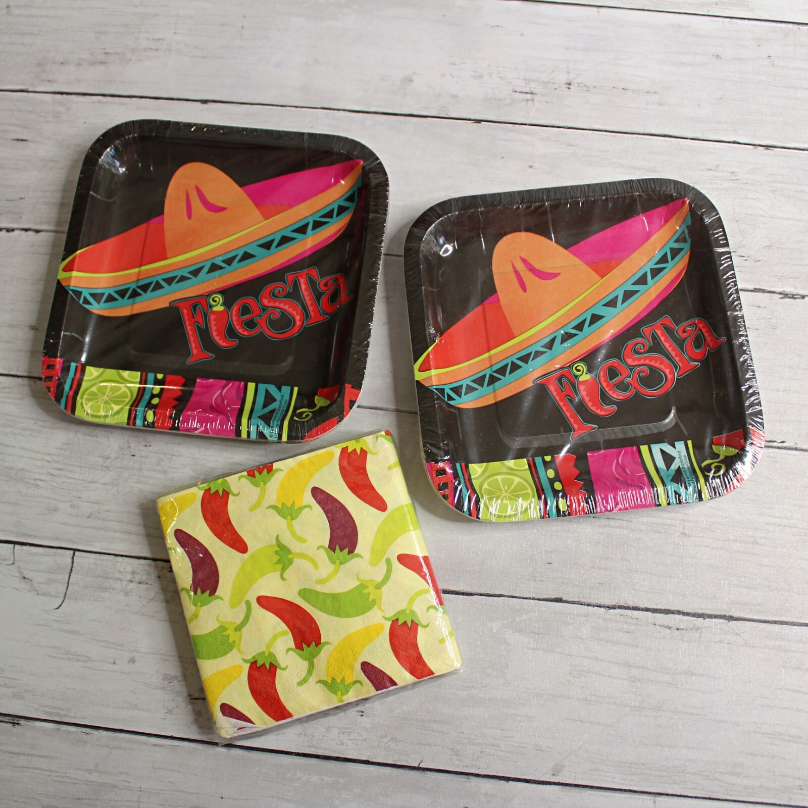 Dessert Paper Plates Napkins Party Cinco de Mayo Fiesta Mexican All Occasion