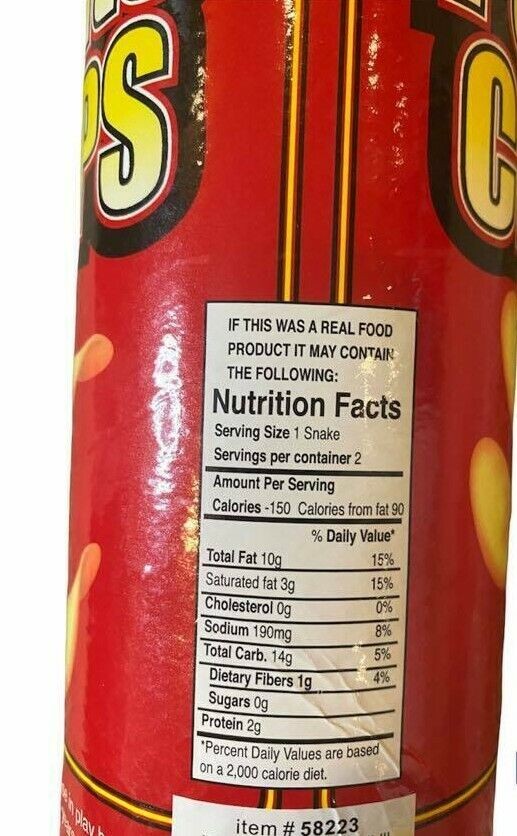 Potato Chips Snake Can Spring Pop – Fun Classic GaG Prank Joke Clown Party Toy