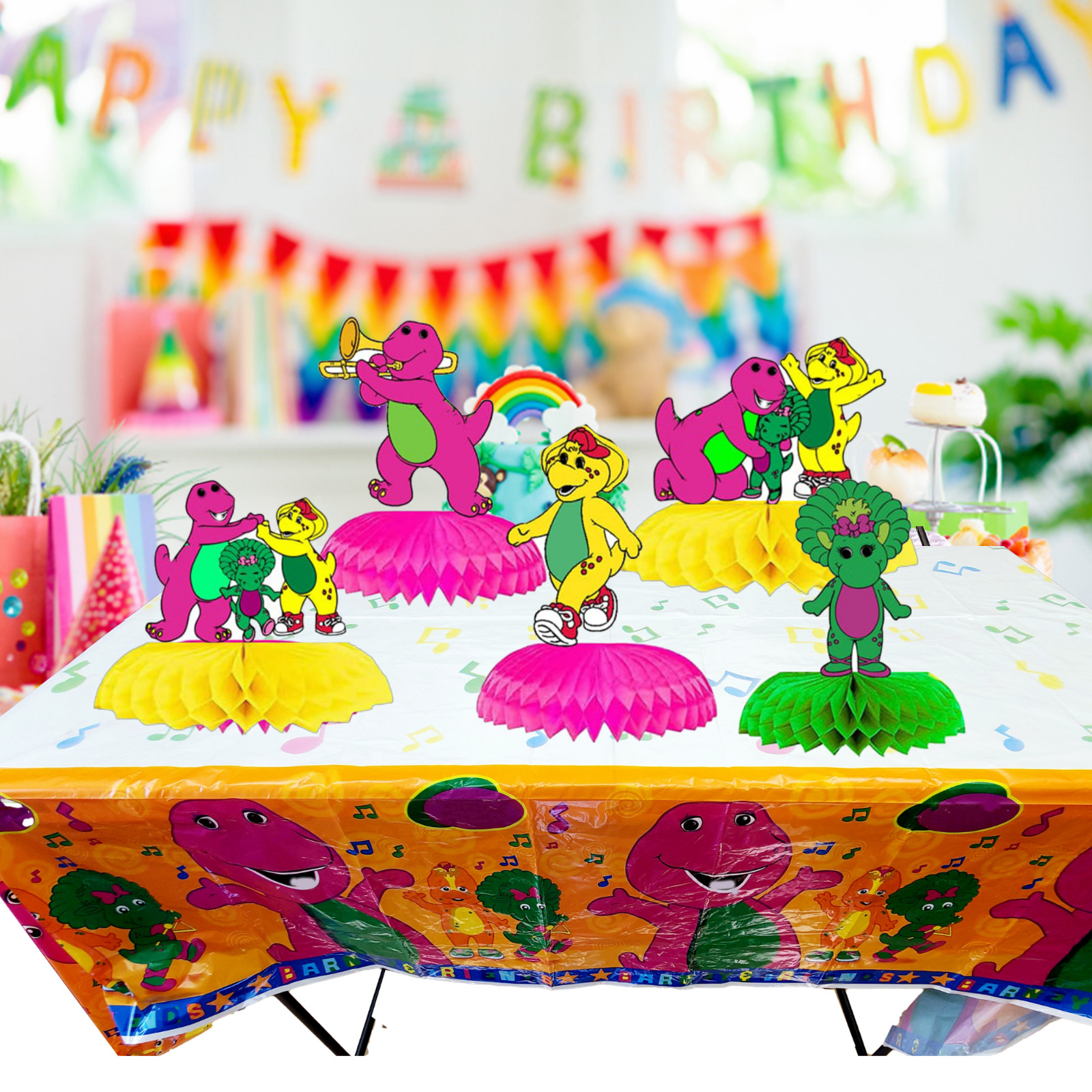 Barney happy birthday party supplies favor centerpiece decoration event theme