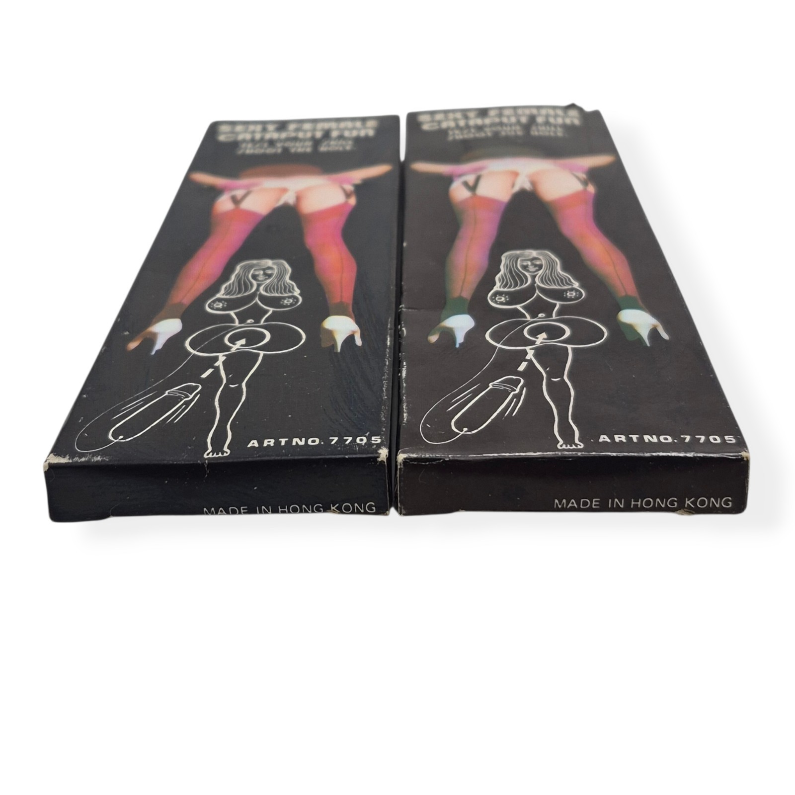 Vintage 1960s Sexy Female Cataput Fun Adult Novelty Gag Toy Art # 7705 Lot Of 2