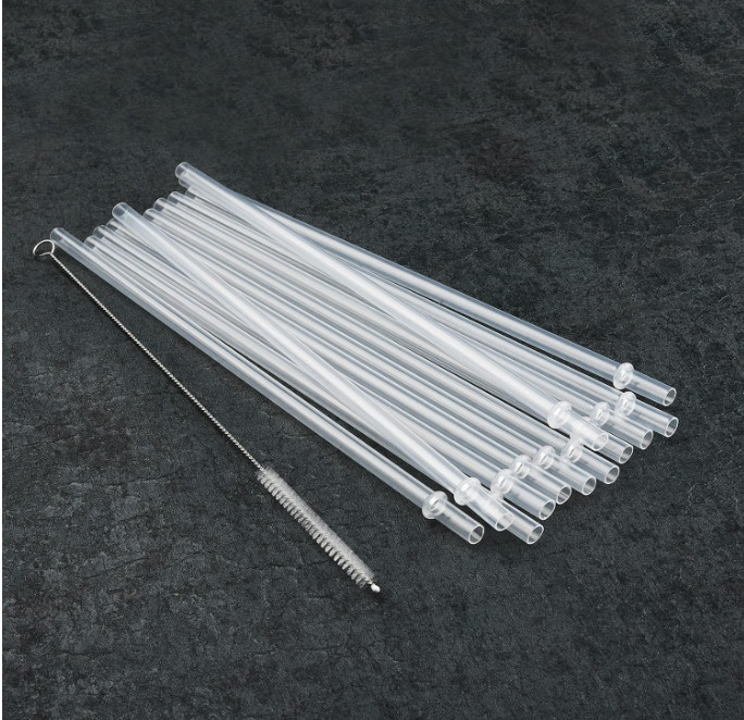 ALINK 12-Pack Reusable Plastic Clear Straws, 13 Inch Extra Long Tumbler Straws 1