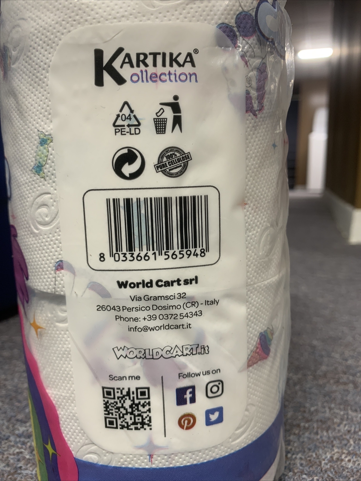 NEW UNICORN TOILET PAPER- 4 Rolls Of 3-PLY-200 Sheets Per Roll