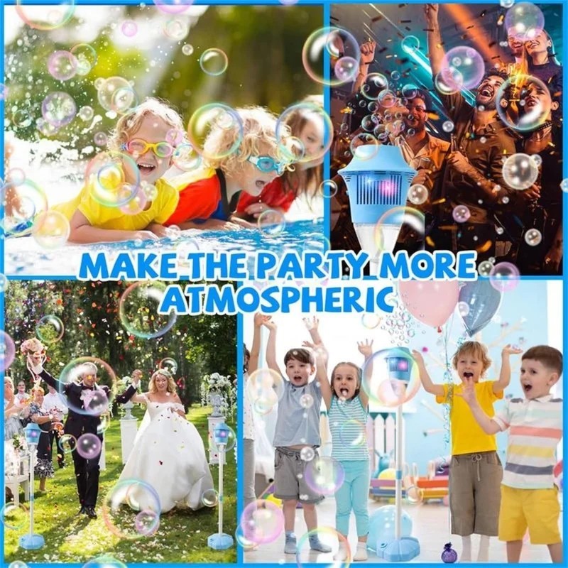 1pc Automatic Street Light Bubble Machine with LED Light for Party & Wedding