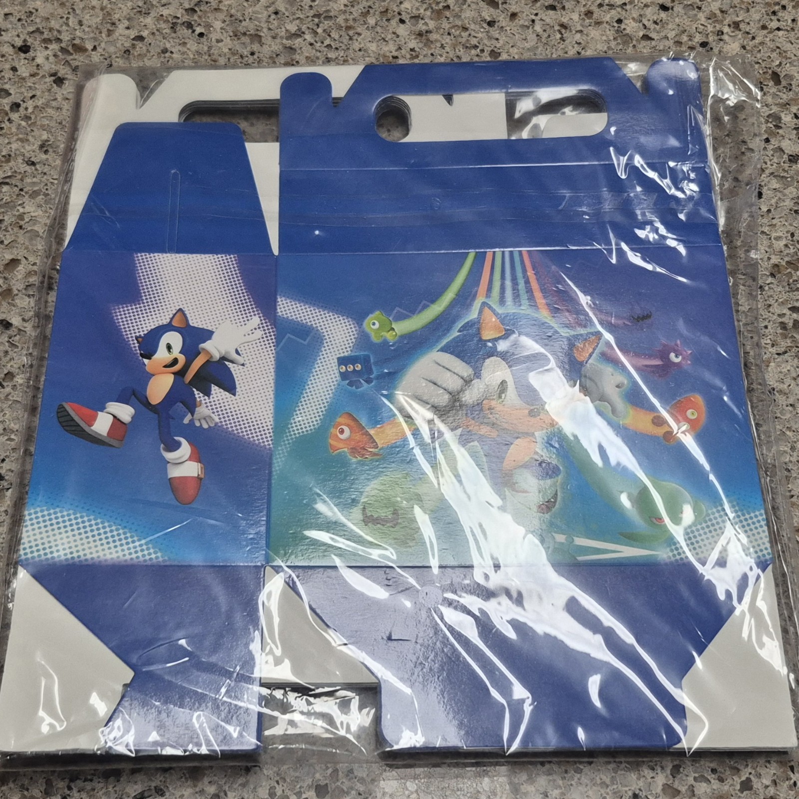 Sonic the Hedgehog Birthday Party Favor Boxes Blue Treat Goodie Gift Bag 10pc