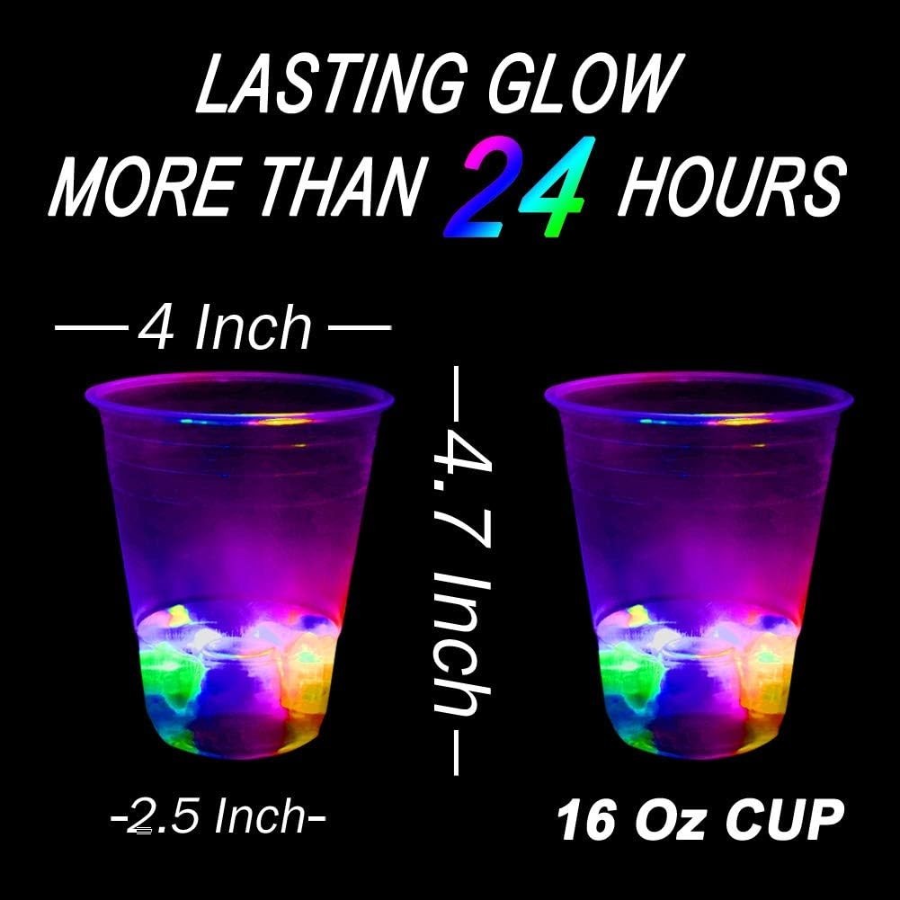 Glowing Party Beer Pong Game for Indoor Outdoor Party Event Fun, Pack with Fl…