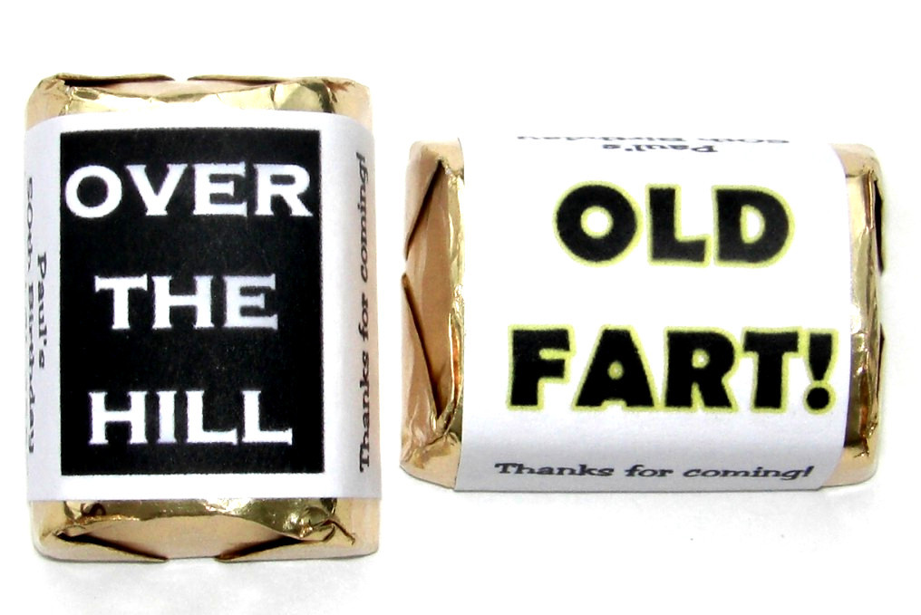 30 OVER THE HILL BIRTHDAY PARTY FAVORS CANDY WRAPPERS
