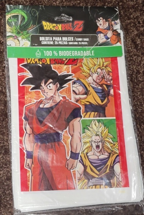 25 pcs Dragon Ball Z Goku Birthday Party Favors Treat Loot Candy Bags Supplies