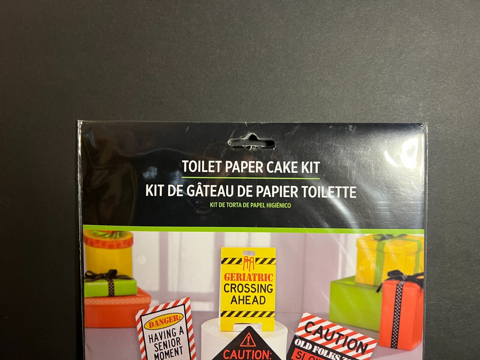Amscan Novelty Gag Funny Over the Hill Senior Birthday Toilet Paper Cake Kit