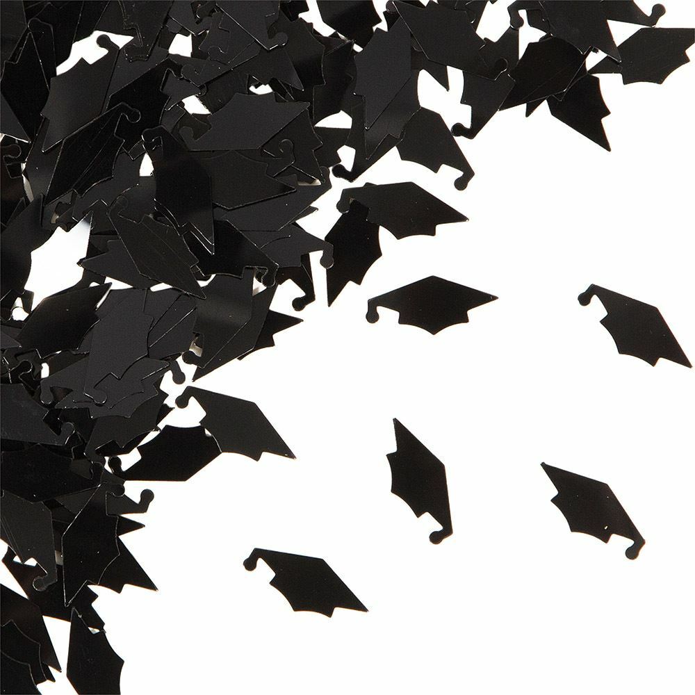 Mortarboards Black Confetti Graduation .5 oz