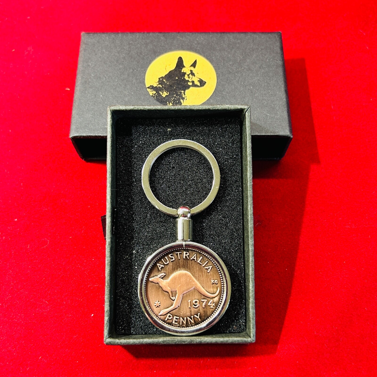 50th Birthday Anniversary Gift Present 1974 Australian Penny Keyring Key ring