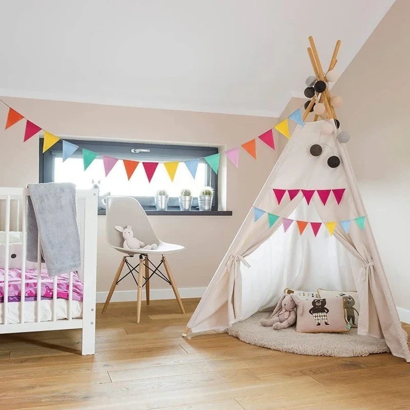 4M Triangle Flags Bunting Banner Pennant Festival Wedding Party Garden Decor NEW