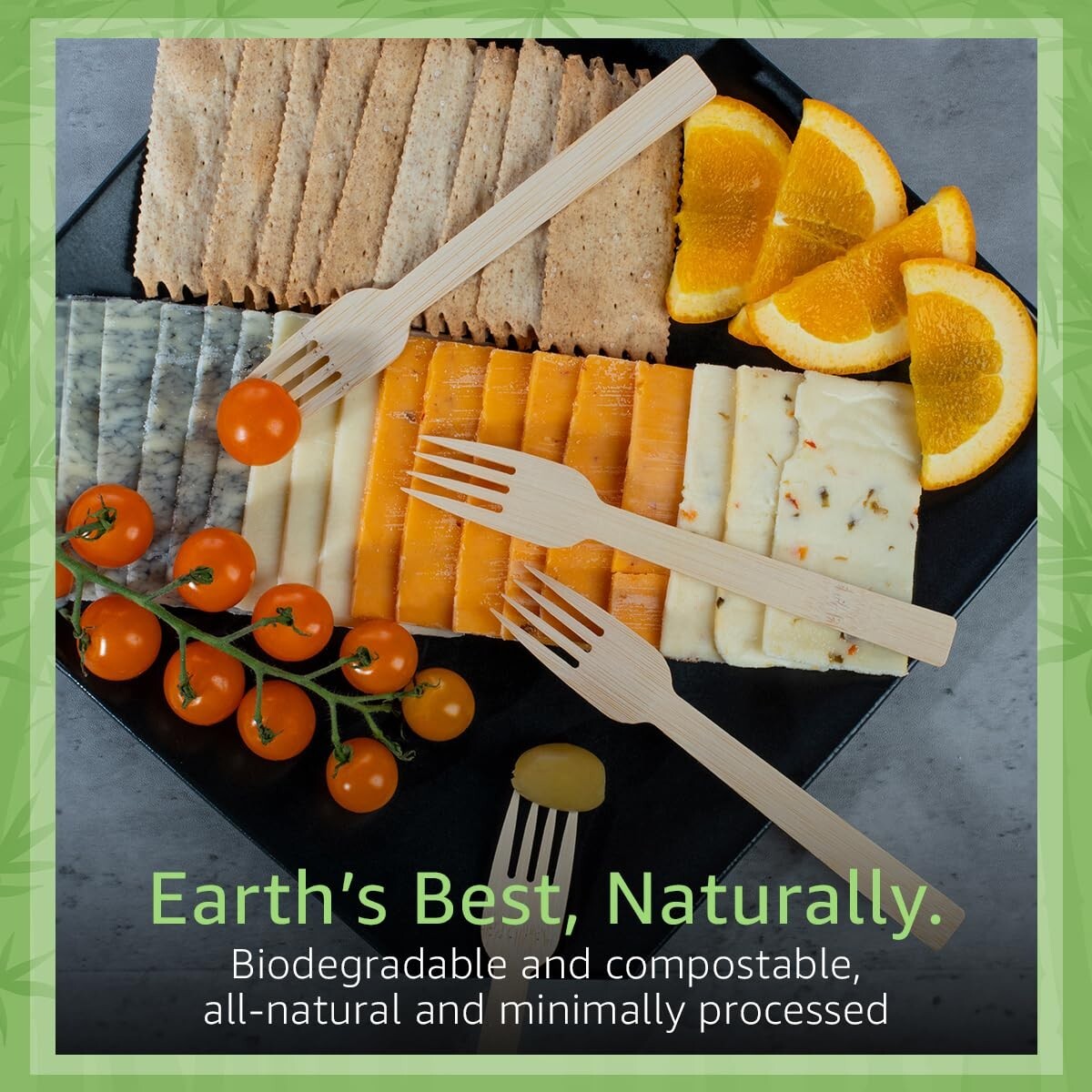 Ibambo 100% Bamboo Forks – 2400 Compostable Forks, Disposable or Reusable