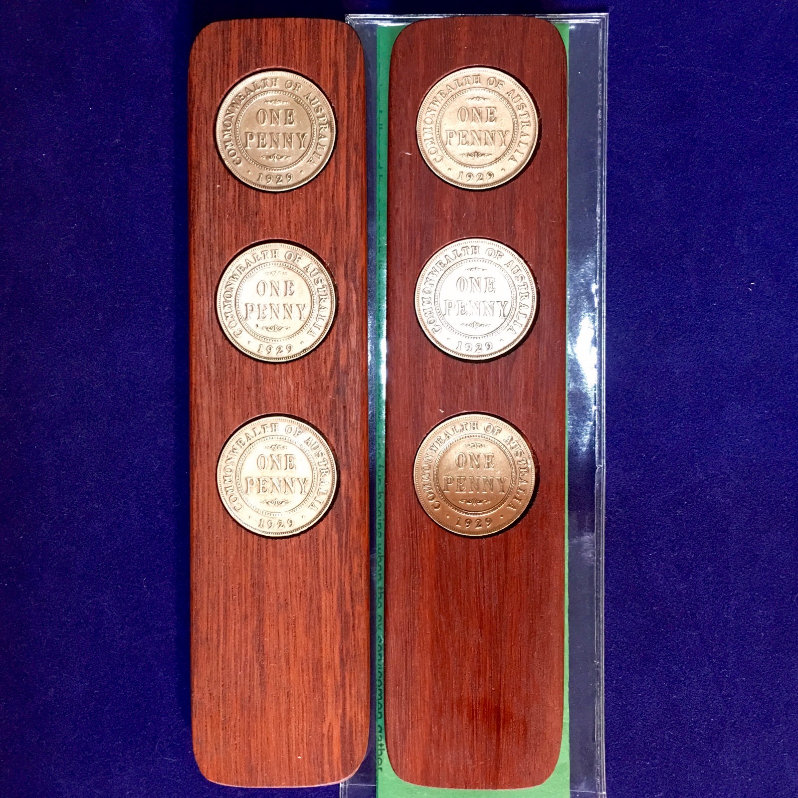 1930 Birthday Gift Present Hardwood Two-Up Game set 1930 Australian penny two up