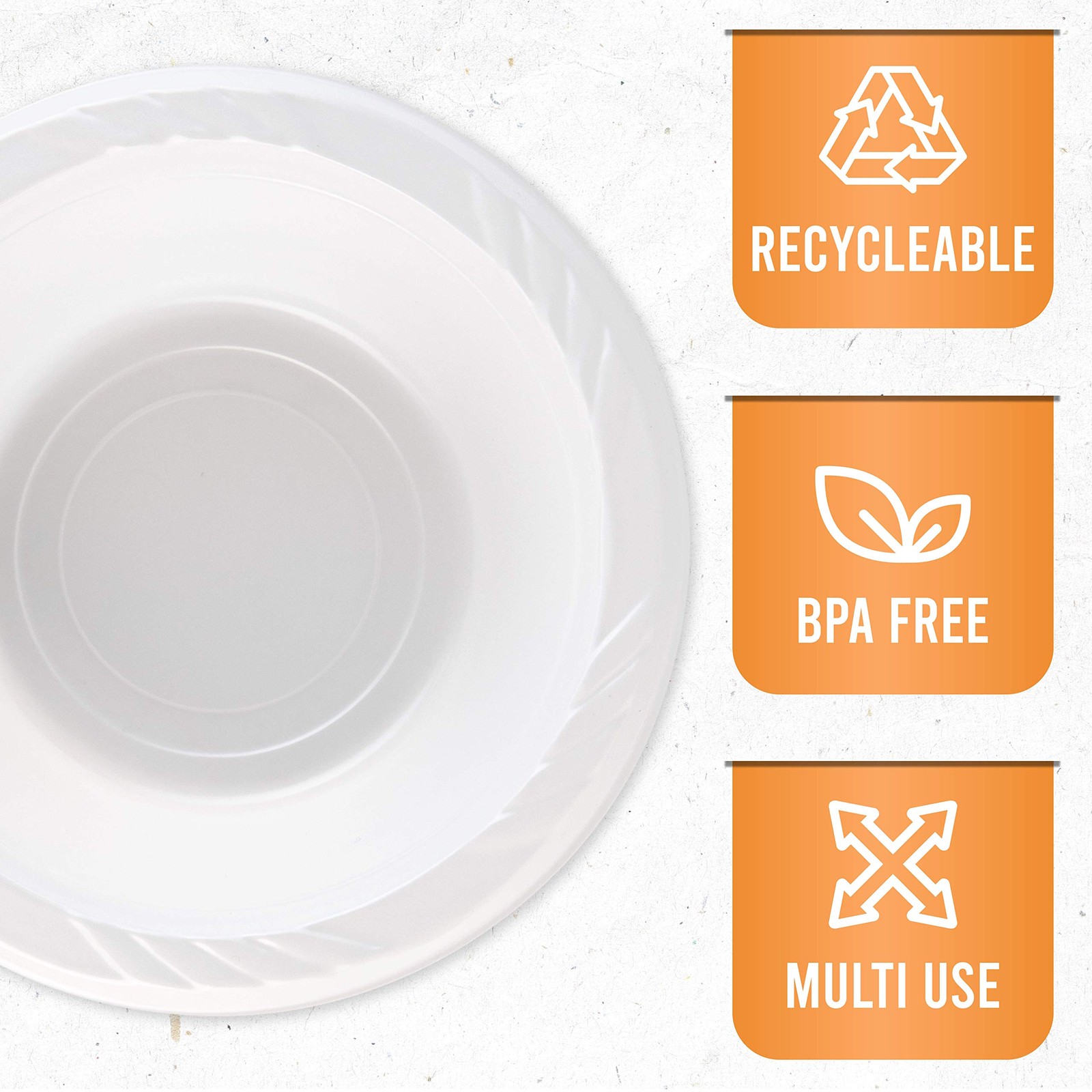 400 Count Disposable 5 ounce White Plastic Dessert Bowls