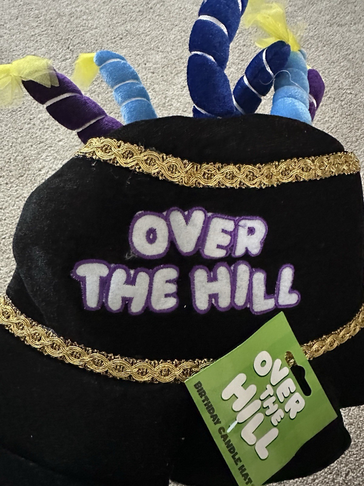 Over the hill birthday candle hat bucket hat birthday