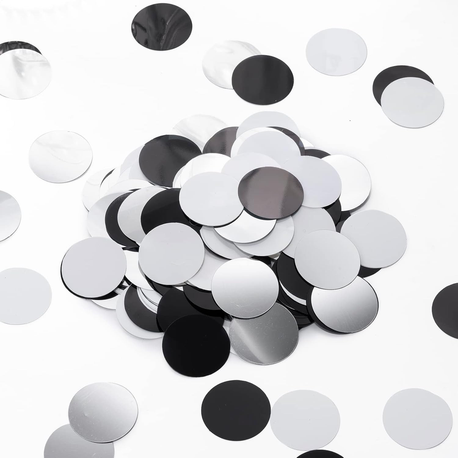 Orange Blue Table Confetti Party Decorations Metallic Circle Dot Confetti, 1.2 I